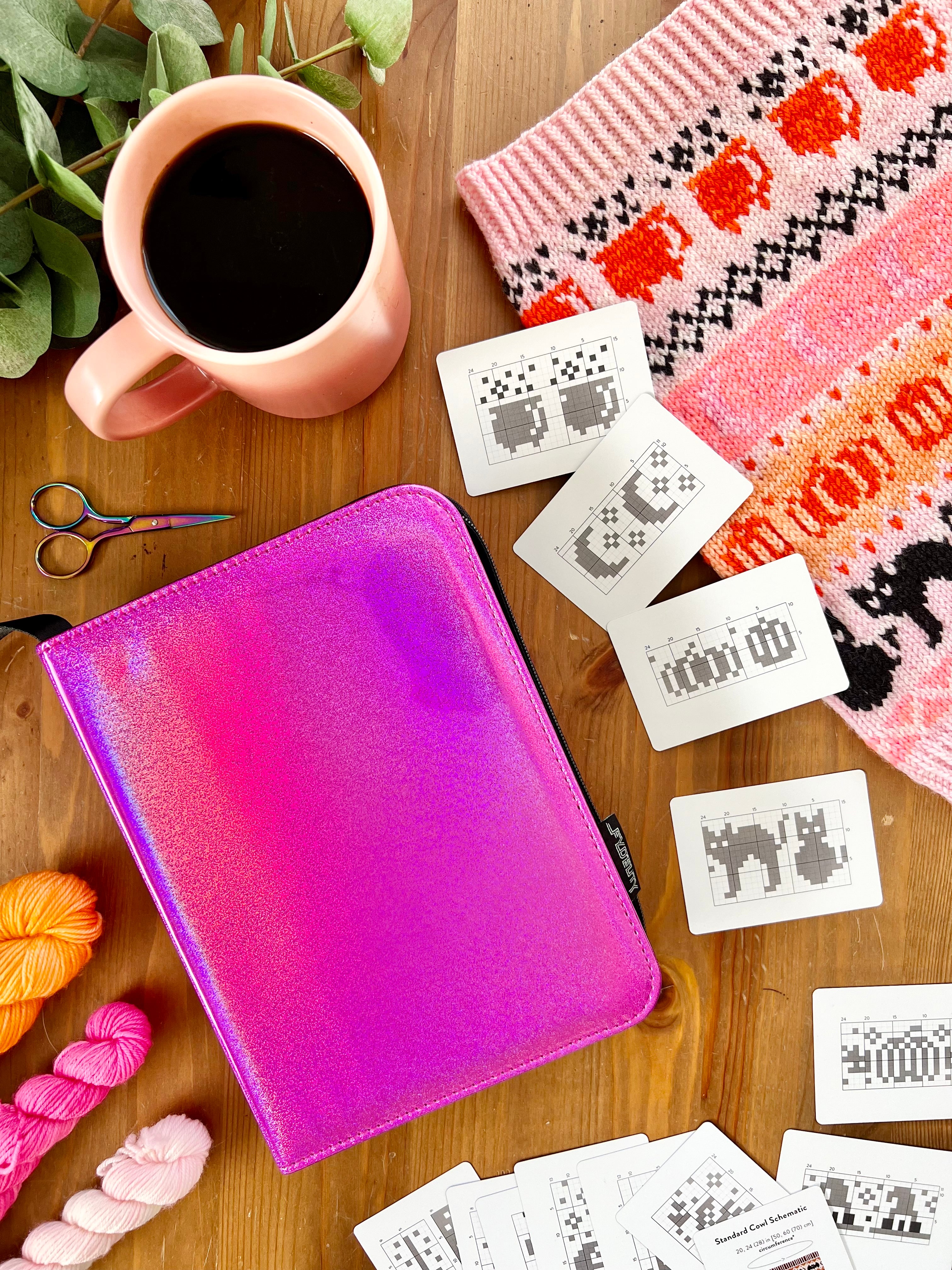 Doodle Card Binder | 4-Pocket | Max (400 pcs) | Laser Pink - Image 3