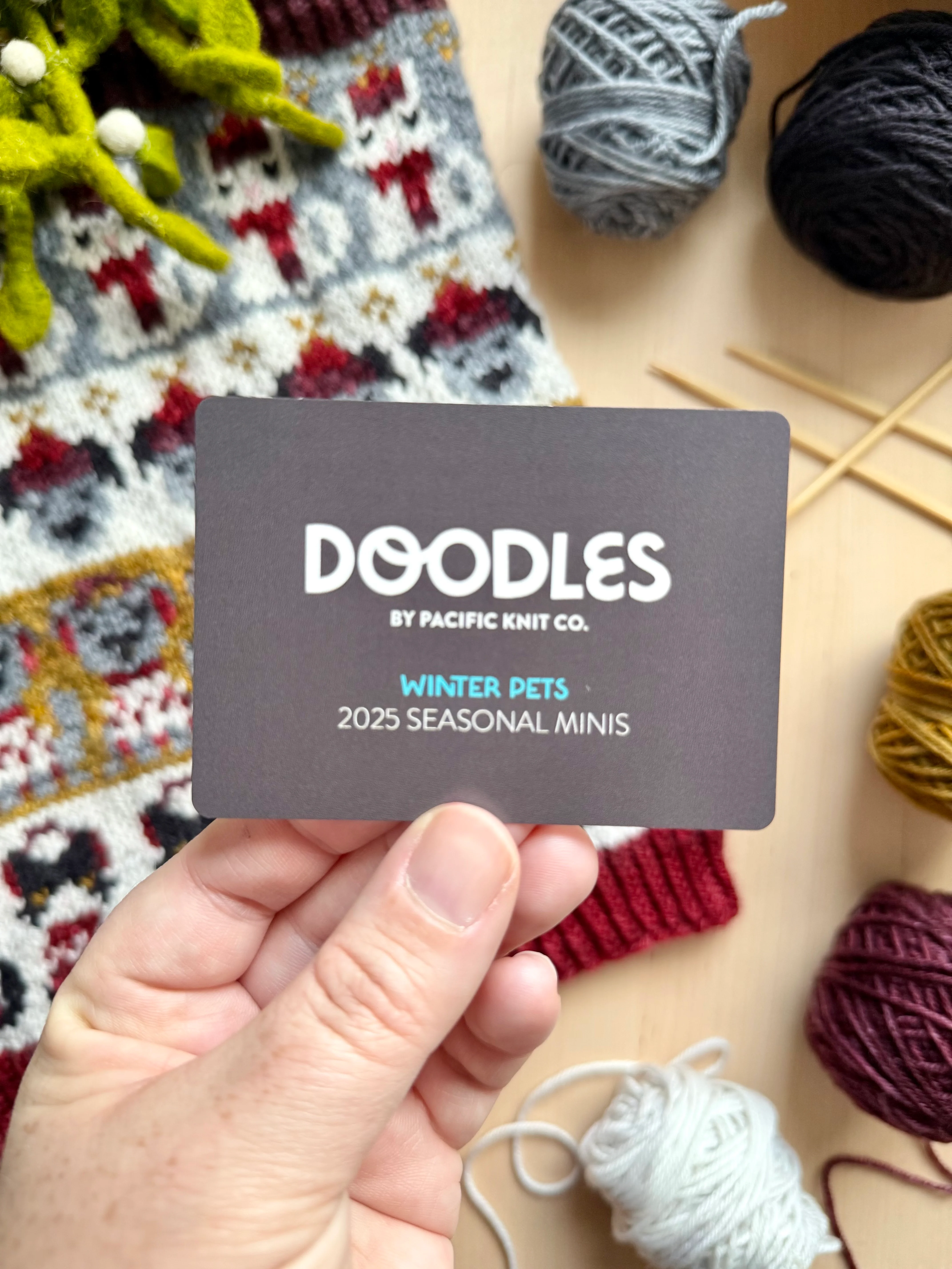 Doodle Card Deck - 2025 Winter Pets Mini Deck - Image 5